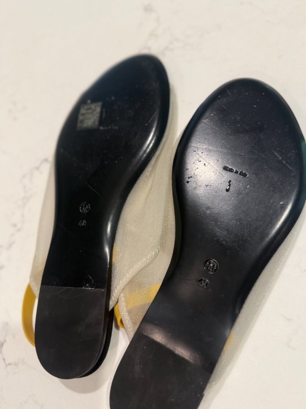 THE ROW Clear Mesh Slingback Flat Sandals - Picture 4 of 4